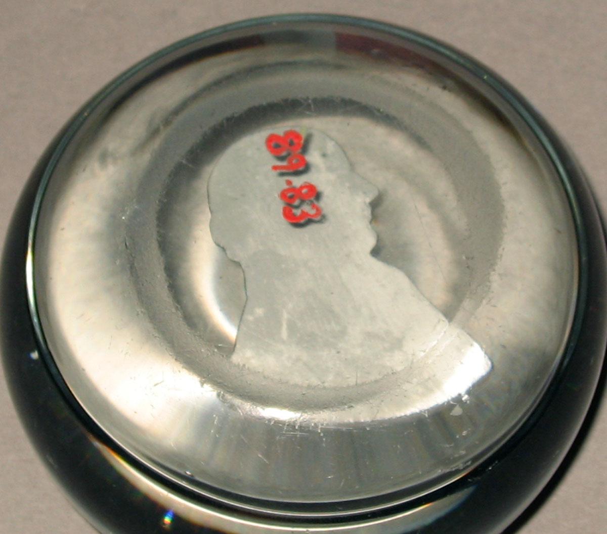 1989.0083 Glass paperweight (underside)