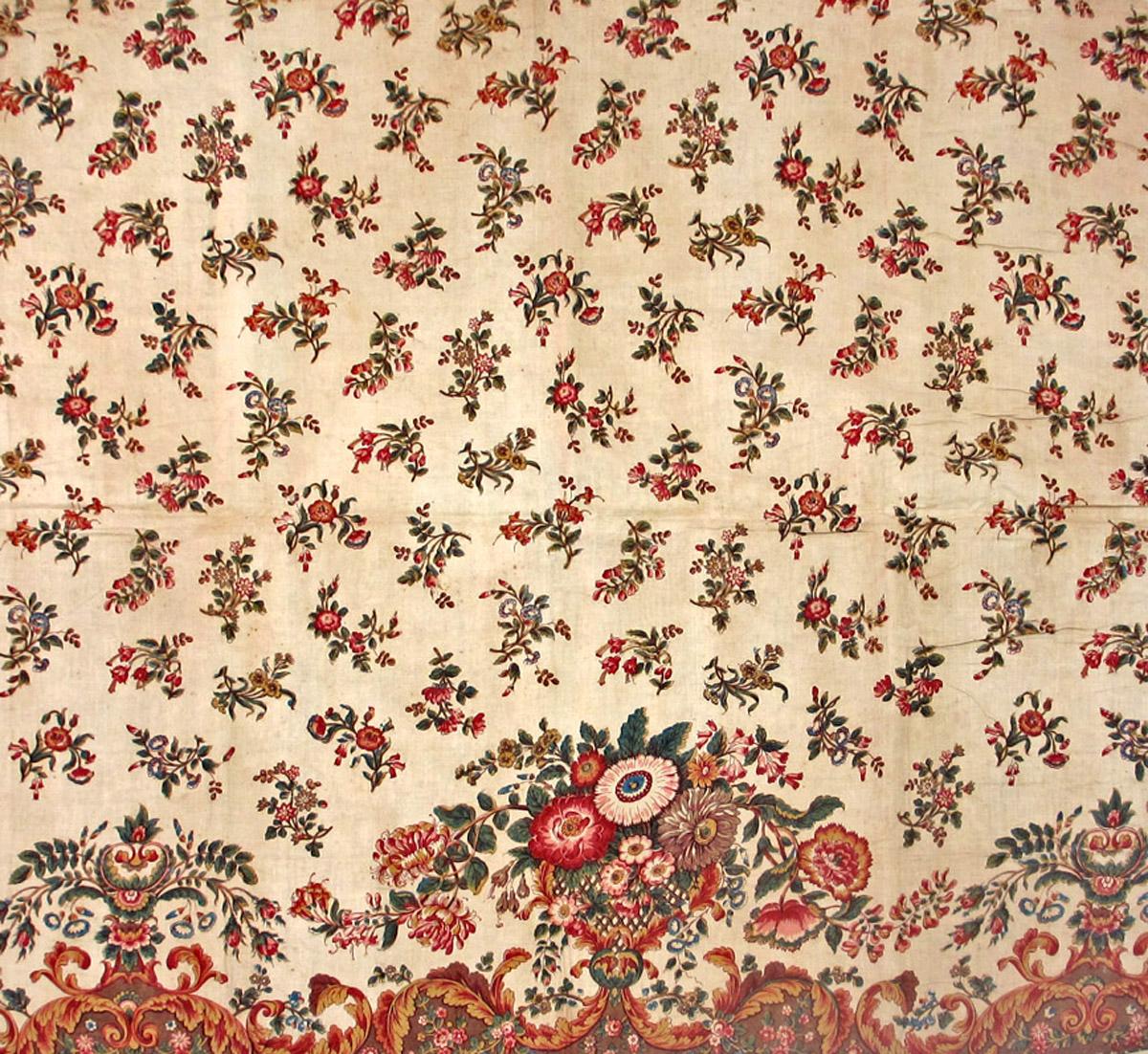 T1218 Textile, printed design repeat