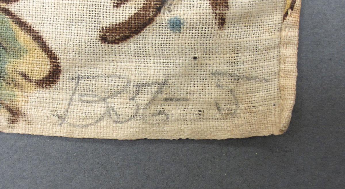 1958.0073.003 Textile, printed inscription