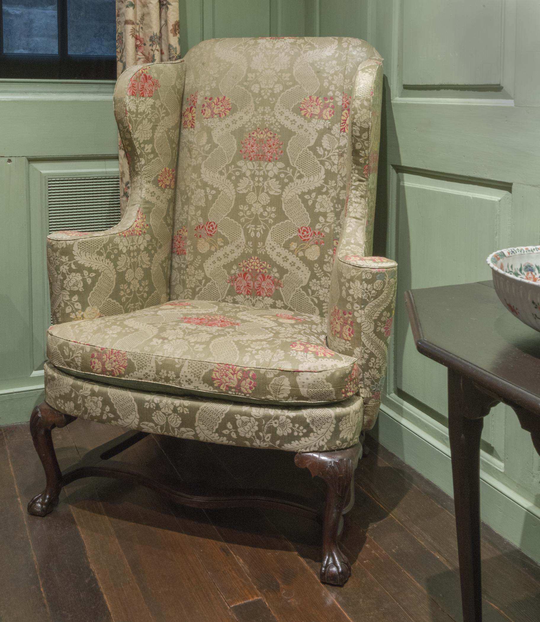 1951.0021 Chair, 1989.0518 Cushion, view 1
