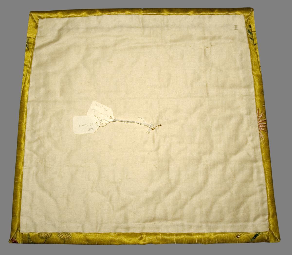 1989.0520.001 Cushion, Chair Pad, Verso