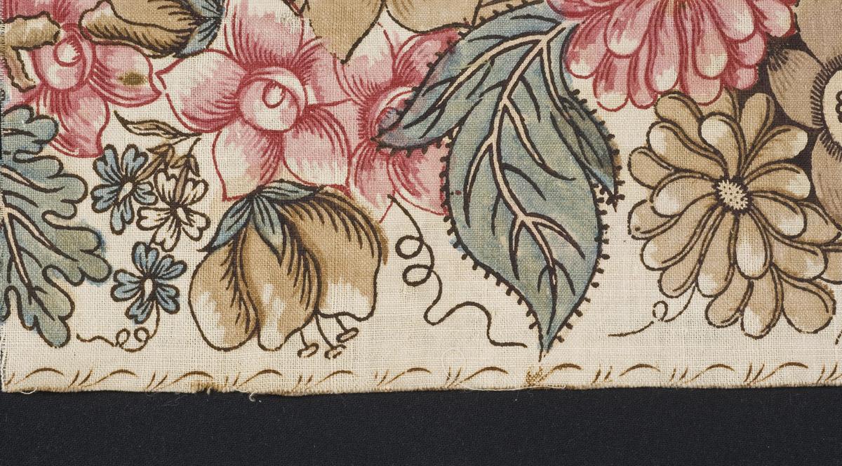 1958.0074.001 Textile, printed, detail 2