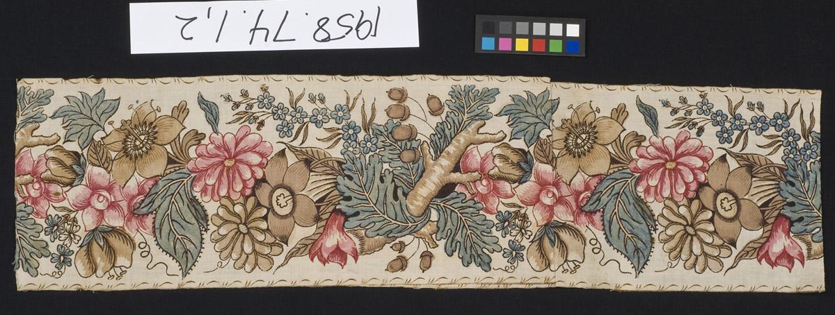 1958.0074.001 Textile, printed, .002 Textile, printed
