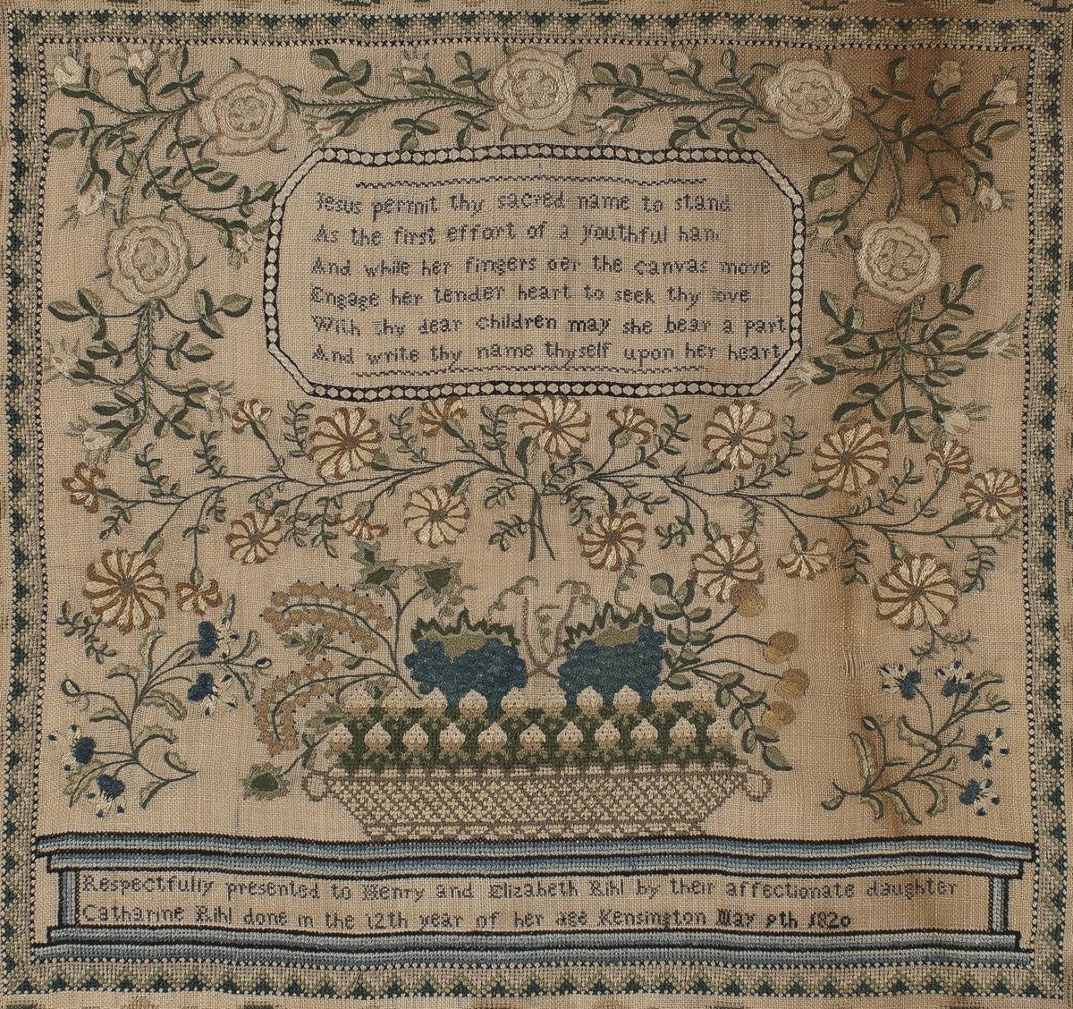 1990.0001 Sampler, Detail