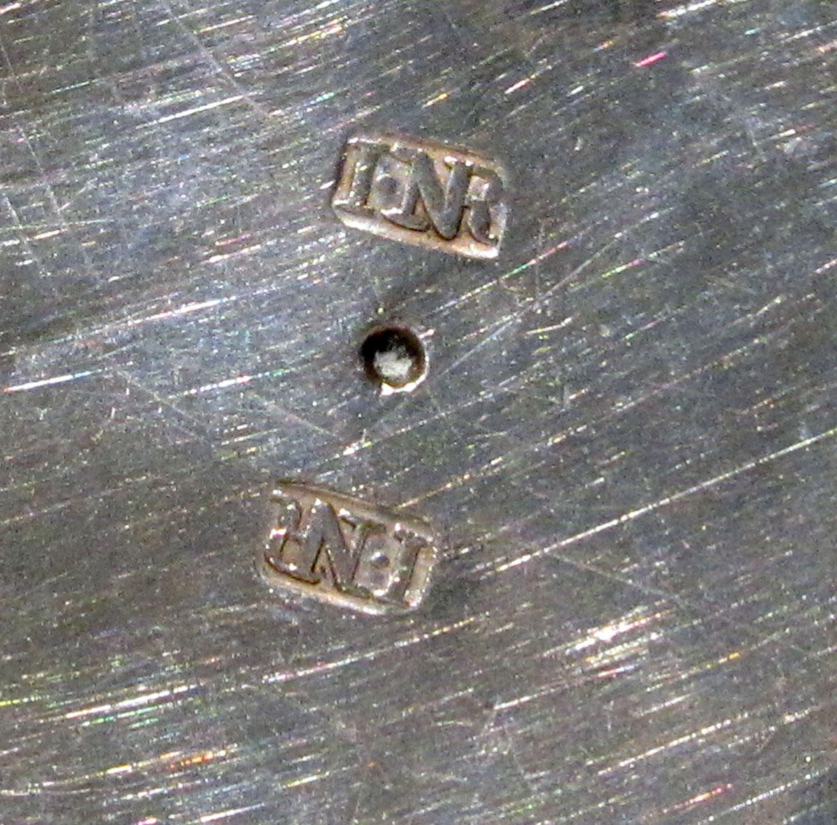 1990.0002.001 A, B Silver Teapot marks