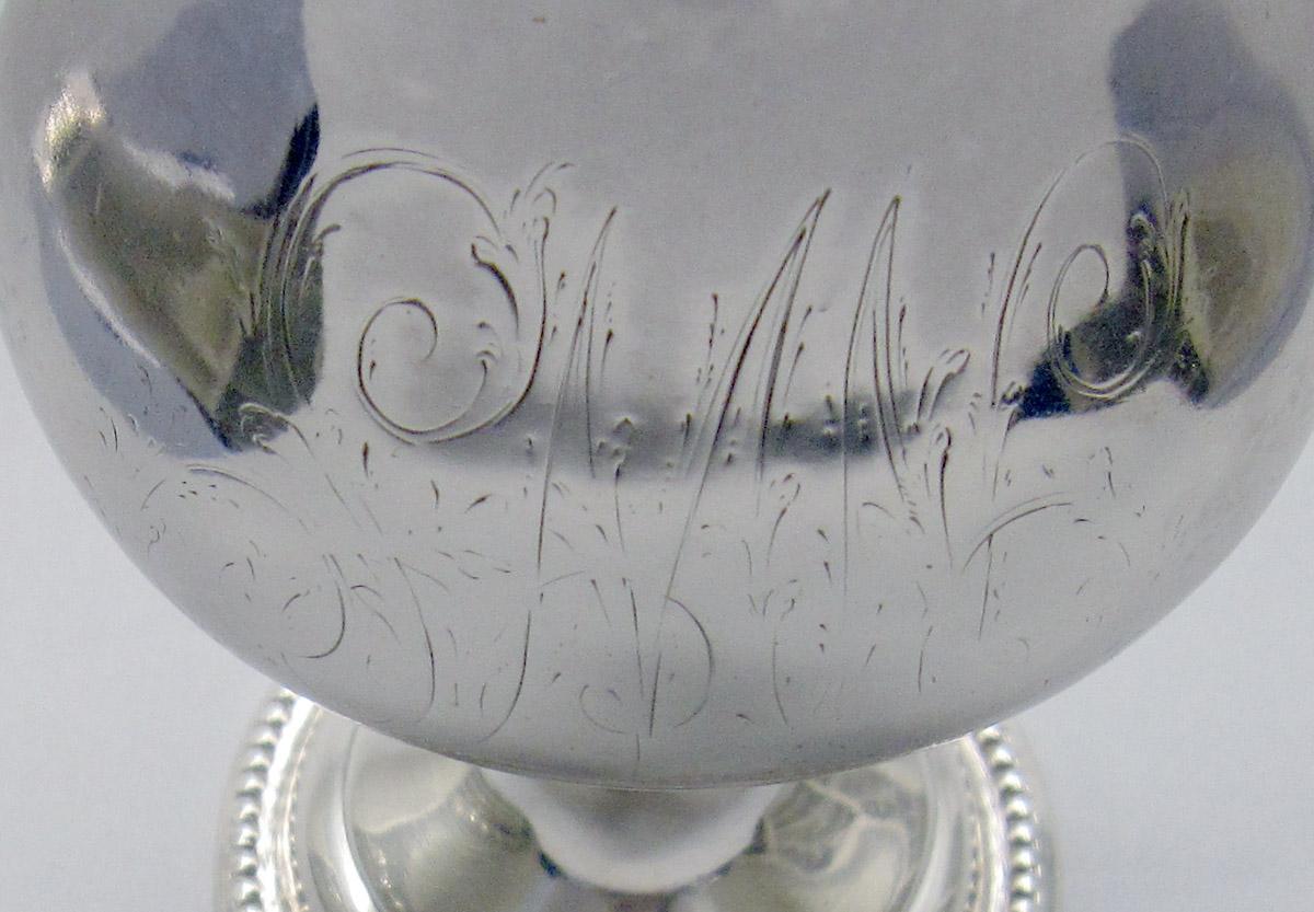 1990.0002.003 Silver Pitcher or Cream or milk pot engraving