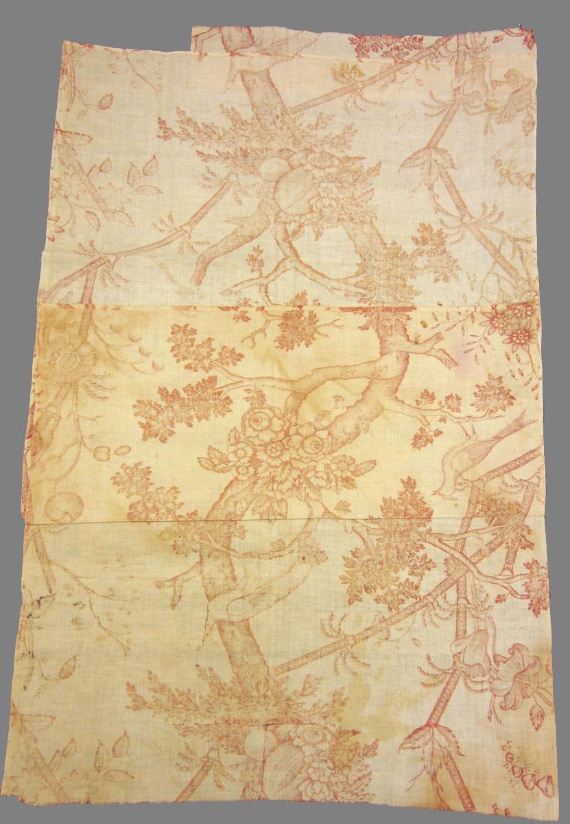 1958.0075.001 A Textile, printed partial reverse
