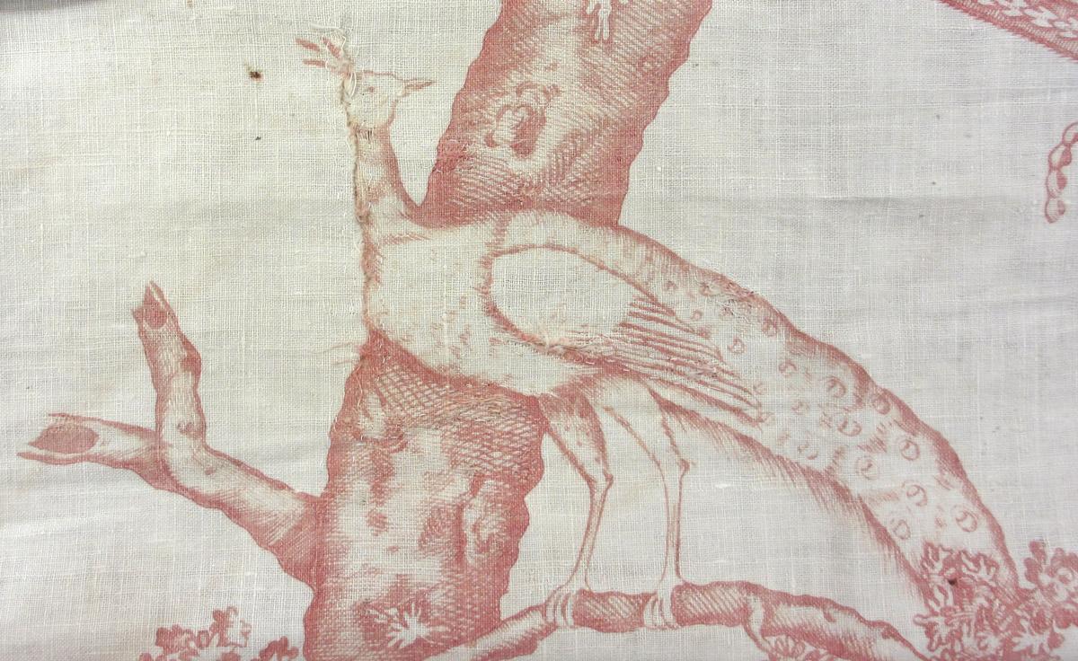1958.0075.001 A textile, printed detail 4