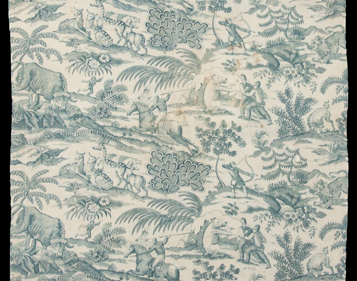 1958.0075.002 Textile, printed, detail 1