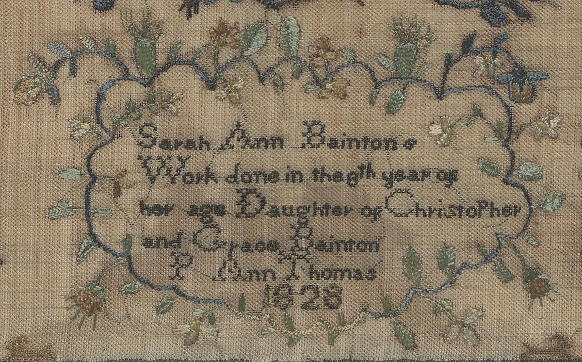 1990.0021 Sampler, Detail 2