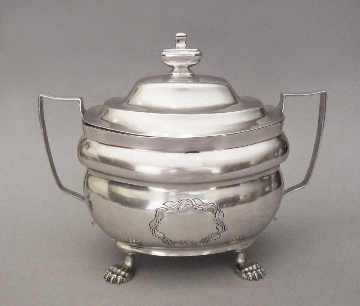 1990.0043.003 A, B Sugar bowl, side 2