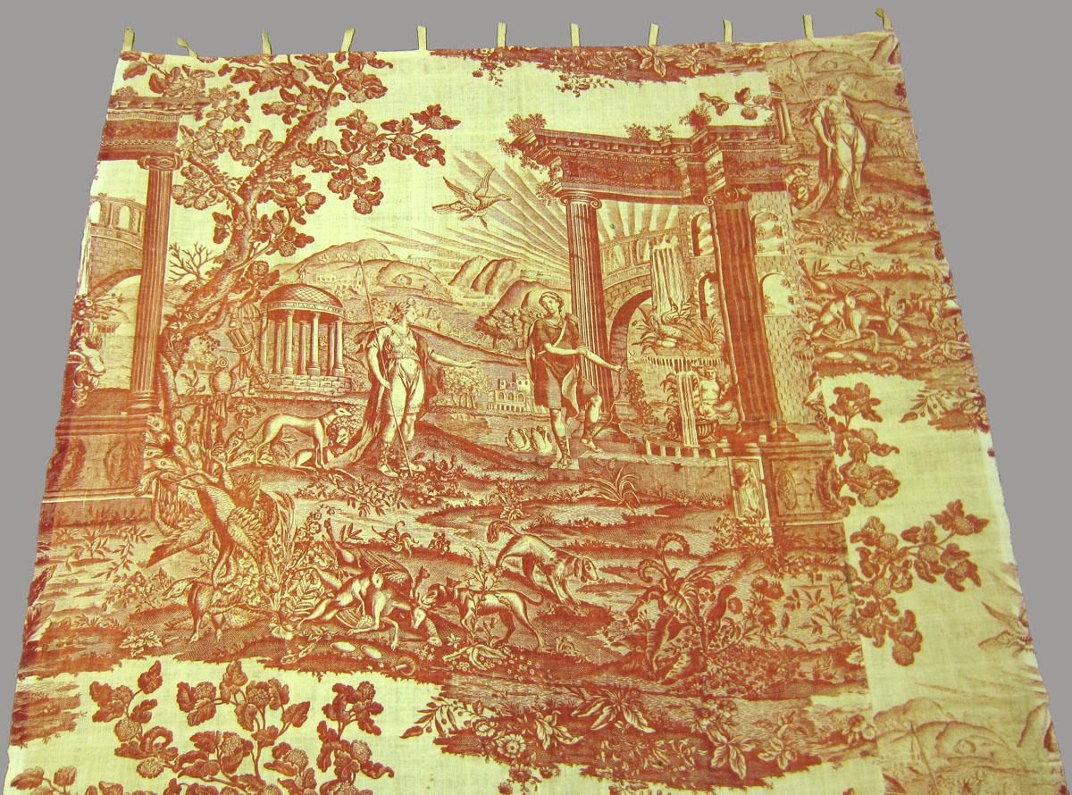 T1136 textile, printed design repeat