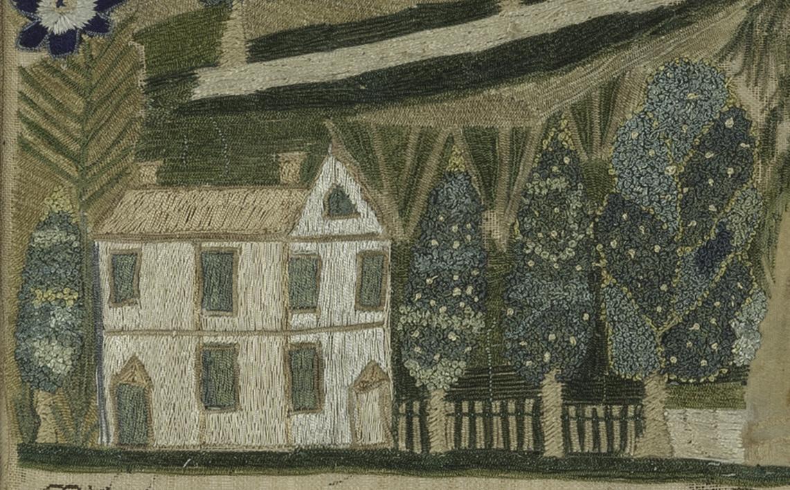 1990.0073 Needlework Picture, Detail 4