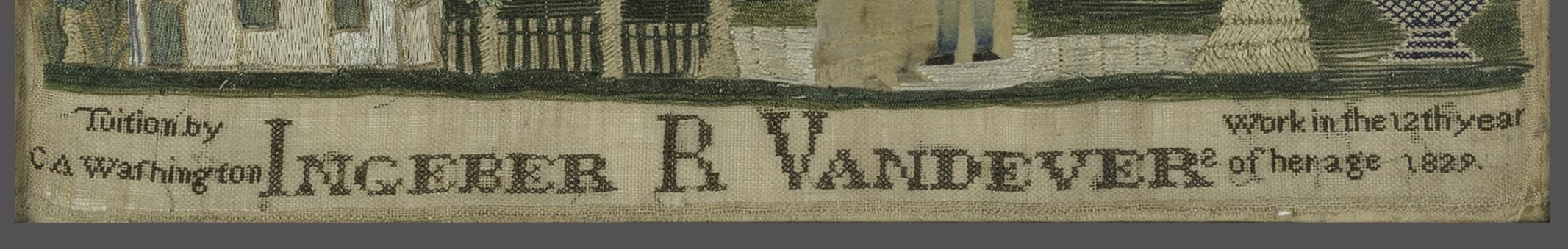 1990.0073 Needlework Picture, Detail 7