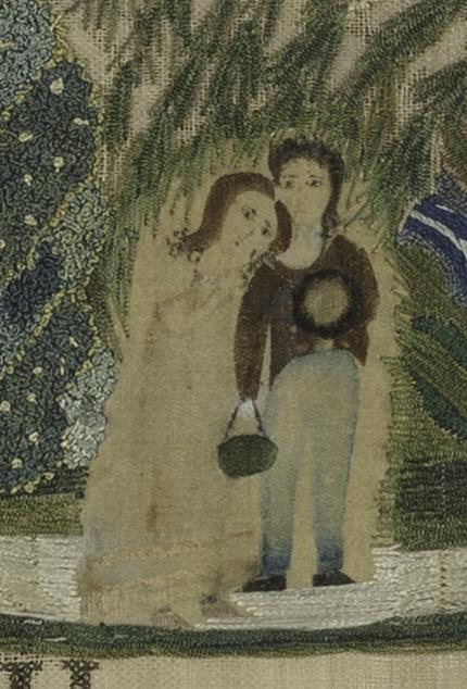 1990.0073 Needlework Picture, Detail 8