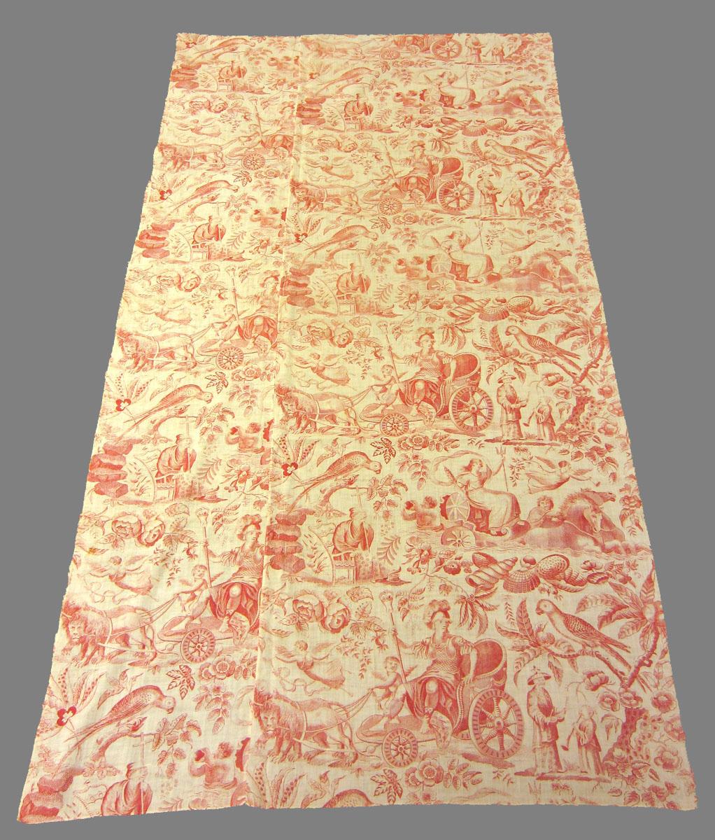 1958.0077.005 Textile, printed partial obverse