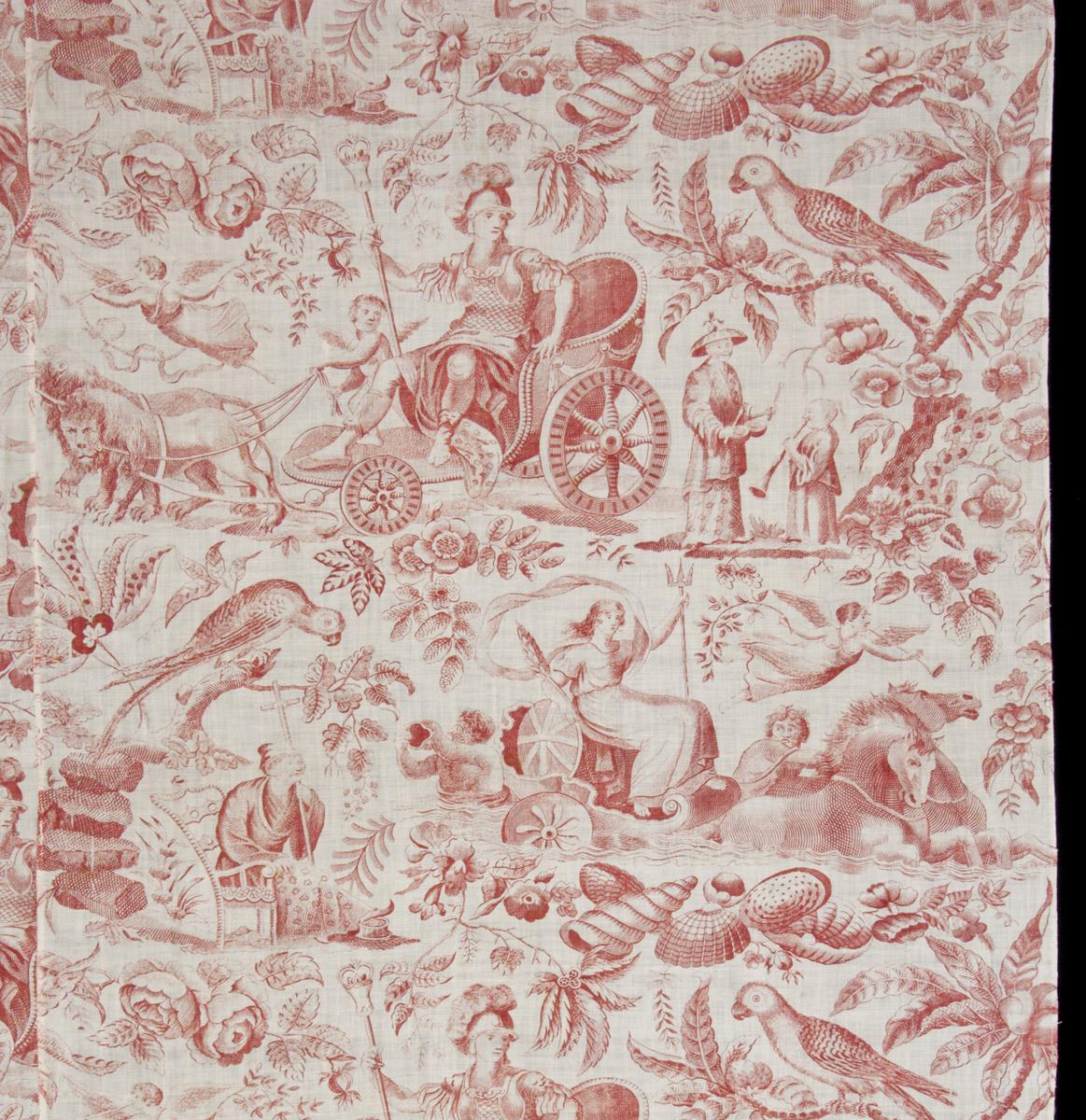 1958.0077.005 Textile, printed, detail 3
