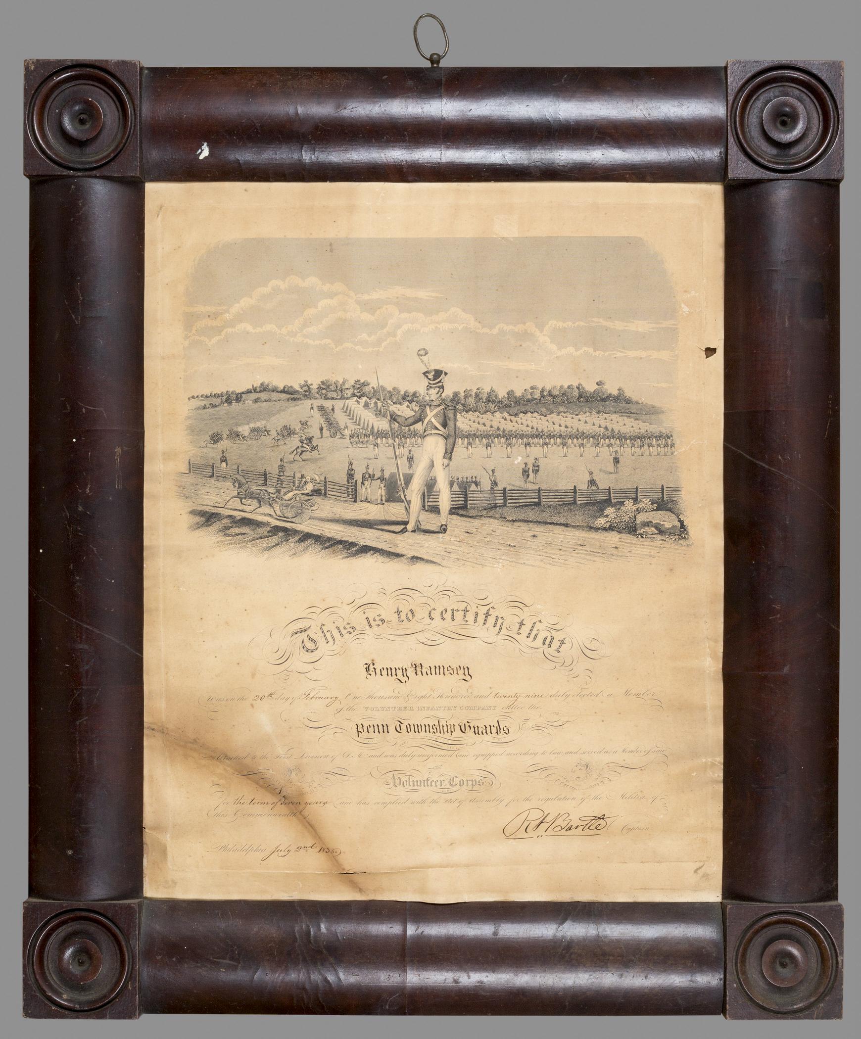 1990.0088 A Certificate, B Frame, view 1