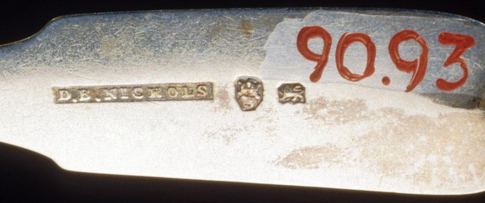 1990.0093 Spoon, Teaspoon, detail 1