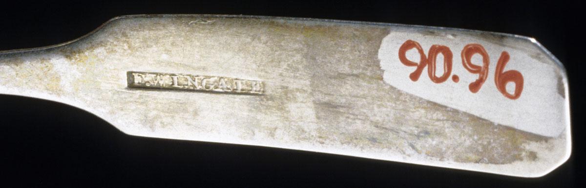 1990.0096 Spoon, Condiment Spoon, detail 1