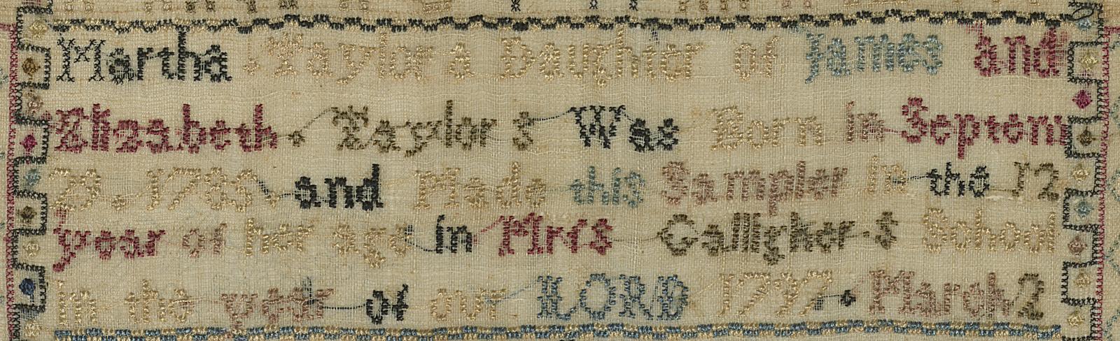 1991.0005 A Sampler, Detail 3