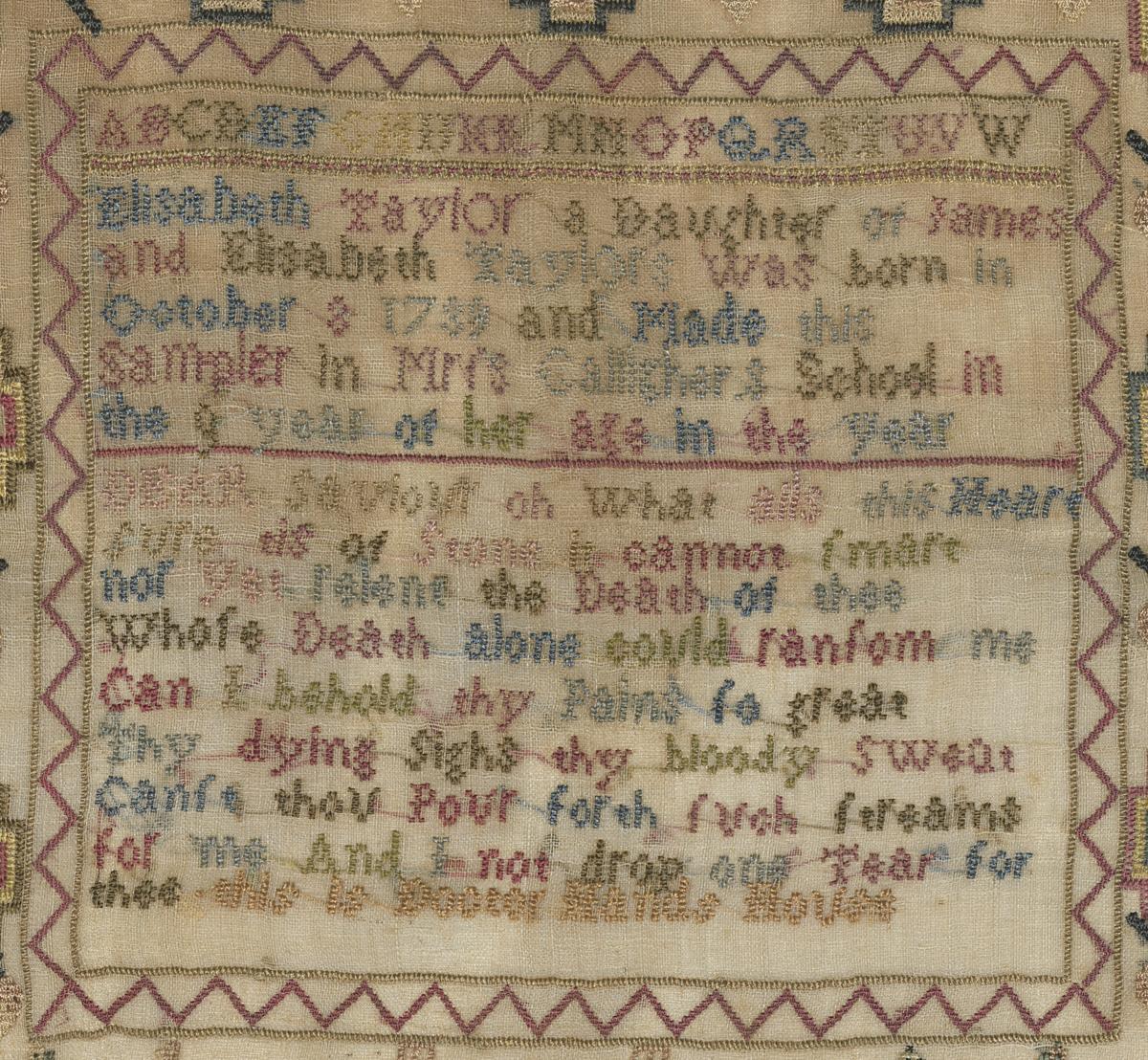 1991.0006 A Sampler, Detail