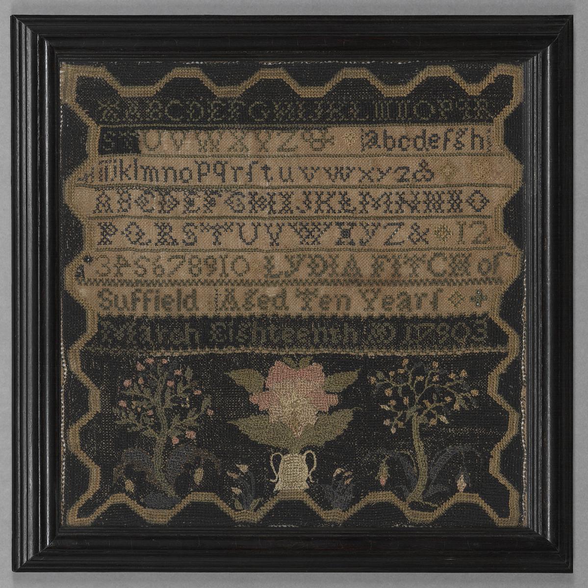 1991.0034 A,B Sampler and Frame
