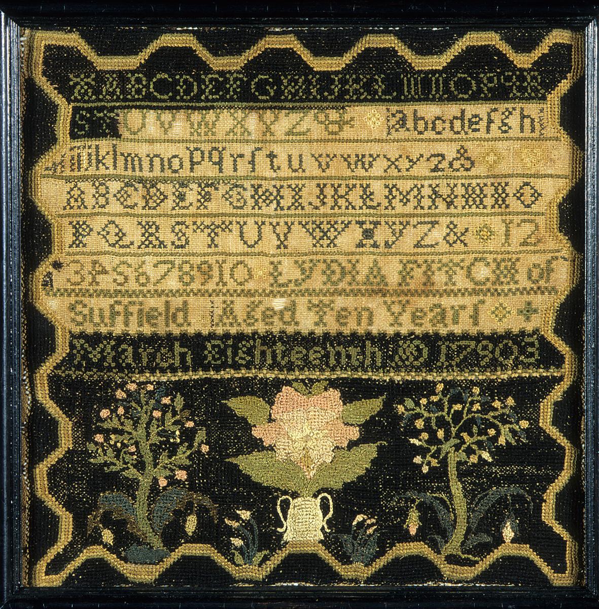 1991.0034 A,B Sampler and Frame, View 2