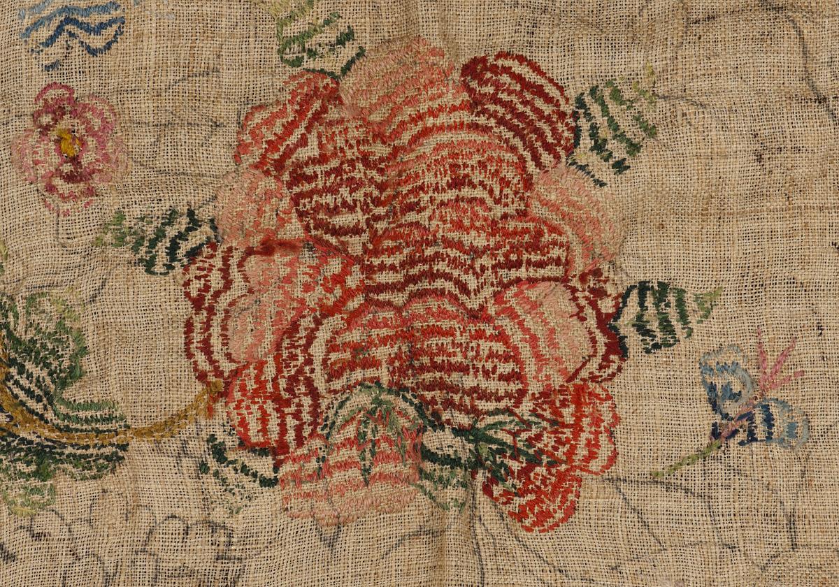 1991.0039 Crewelwork pattern, view 2