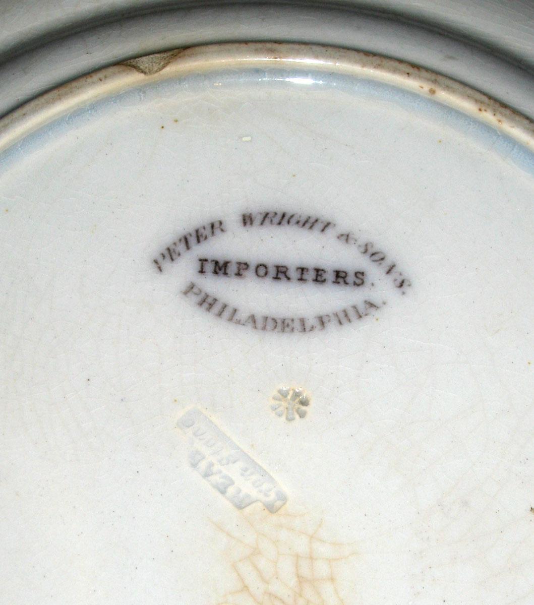 1991.0050 Ironstone plate (marks)