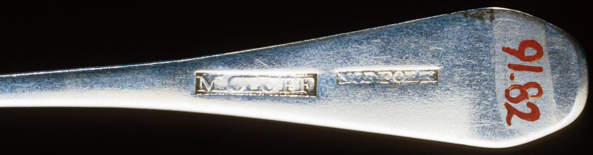 1991.0082 Spoon, Teaspoon, detail 1