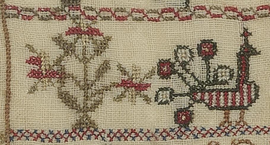 1991.0086 A Sampler, Detail 8