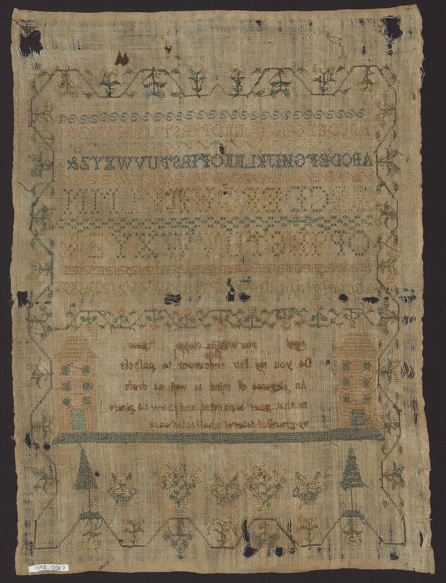 1992.0017 Sampler, Verso