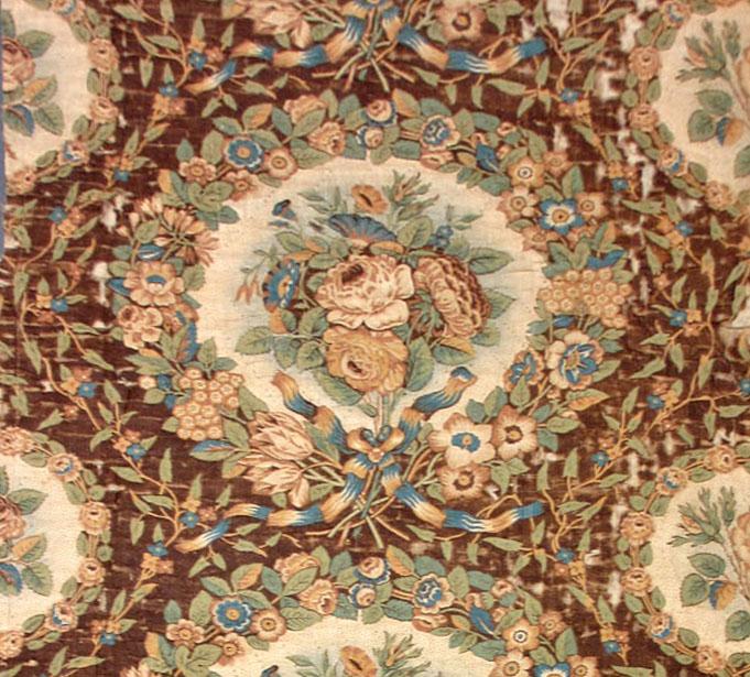 T1236 textile, printed design repeat