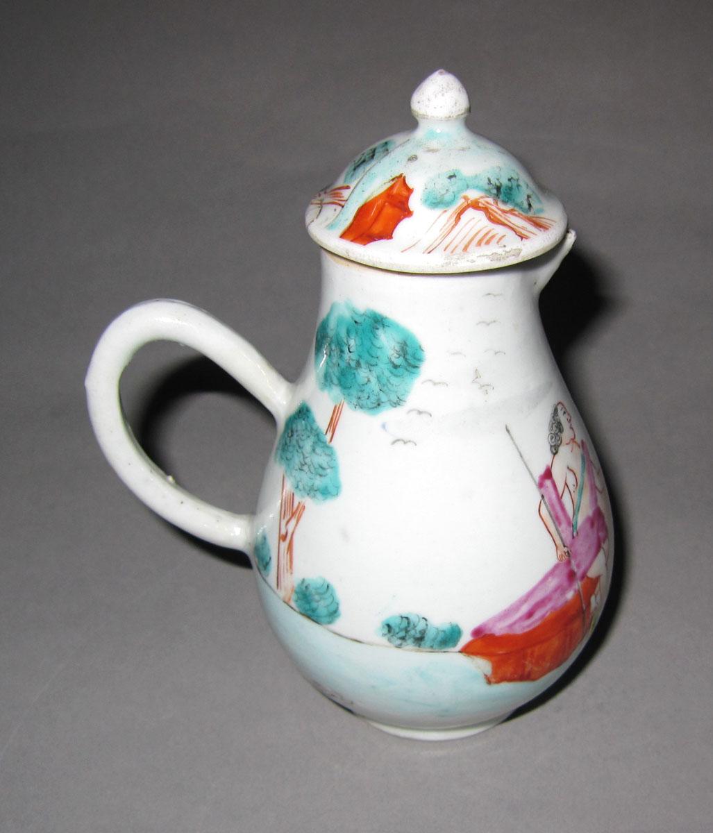 1992.0048 A, B Porcelain cream jug face two