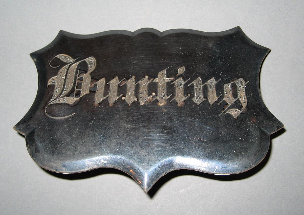 1992.0086 Door Name Plate