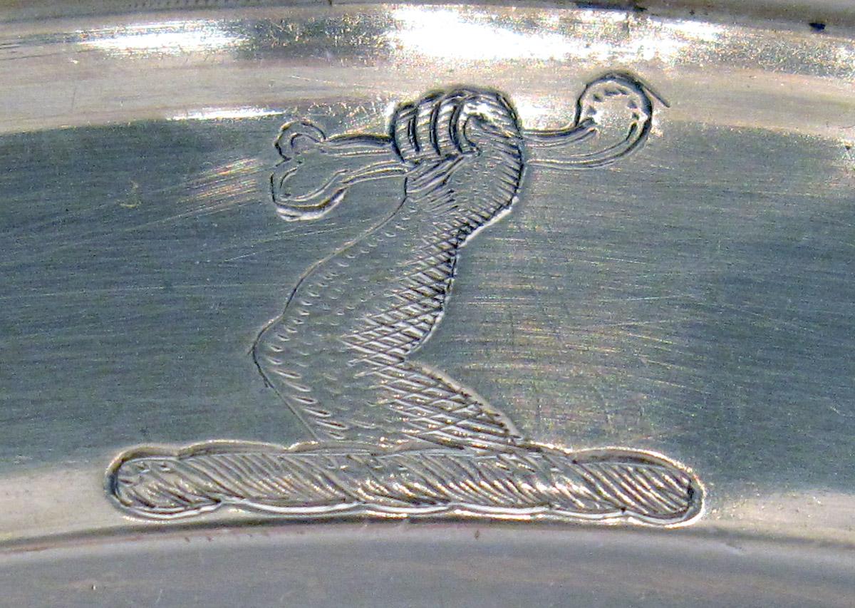 1992.0094.002 Silver Service Plate engraved detail