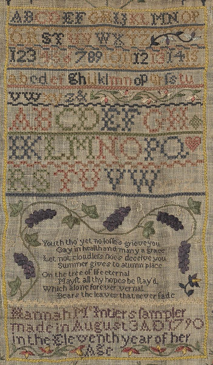 1993.0046 Sampler, Detail