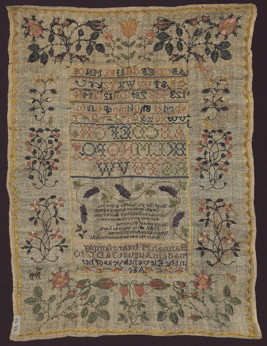 1993.0046 Sampler, Verso