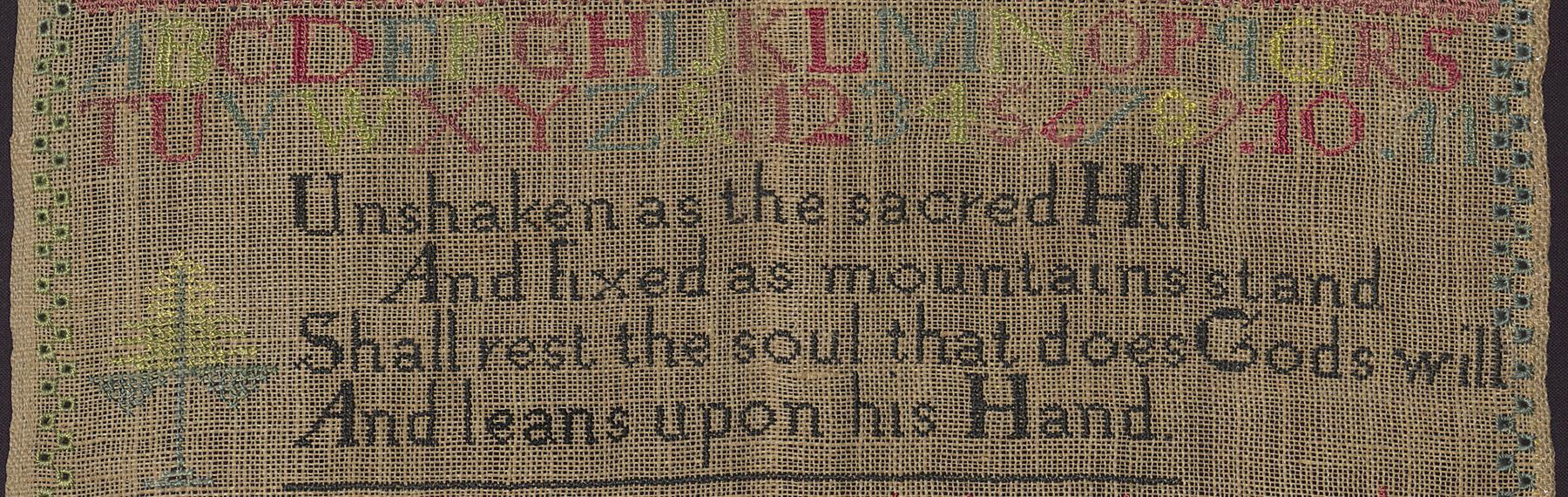 1993.0048 Sampler, Detail 4