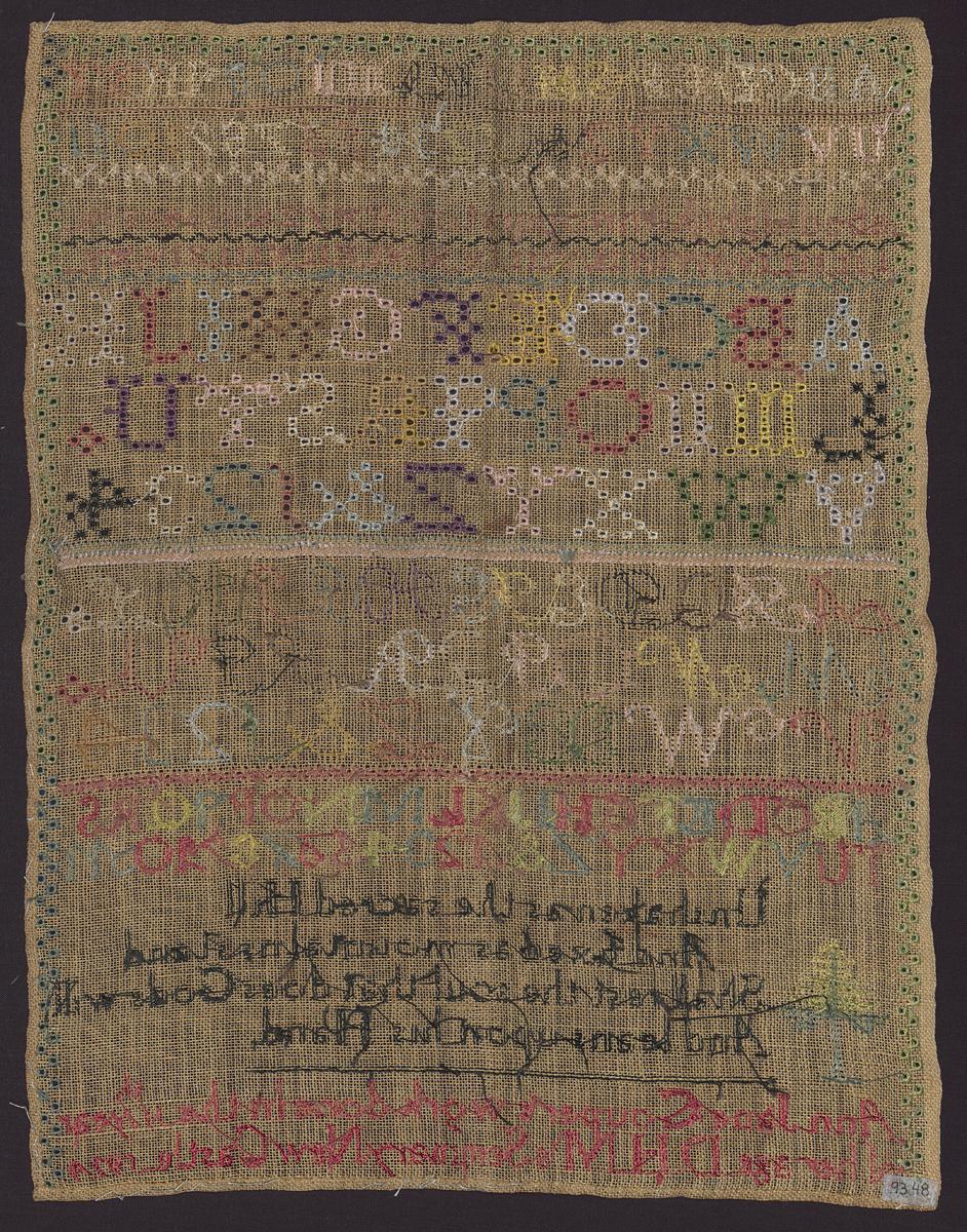1993.0048 Sampler, Verso