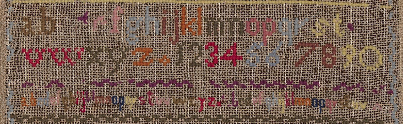 1993.0049 Sampler, Detail 2
