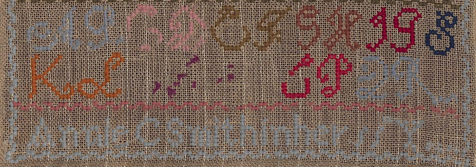 1993.0049 Sampler, Detail 3