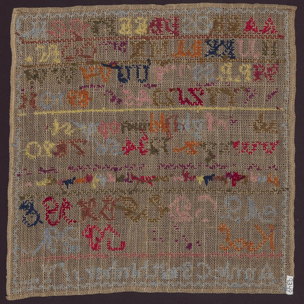 1993.0049 Sampler, Verso