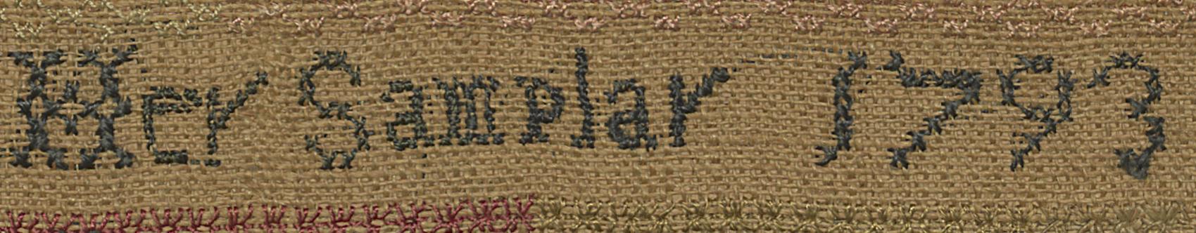 1993.0091 Sampler, Detail 4