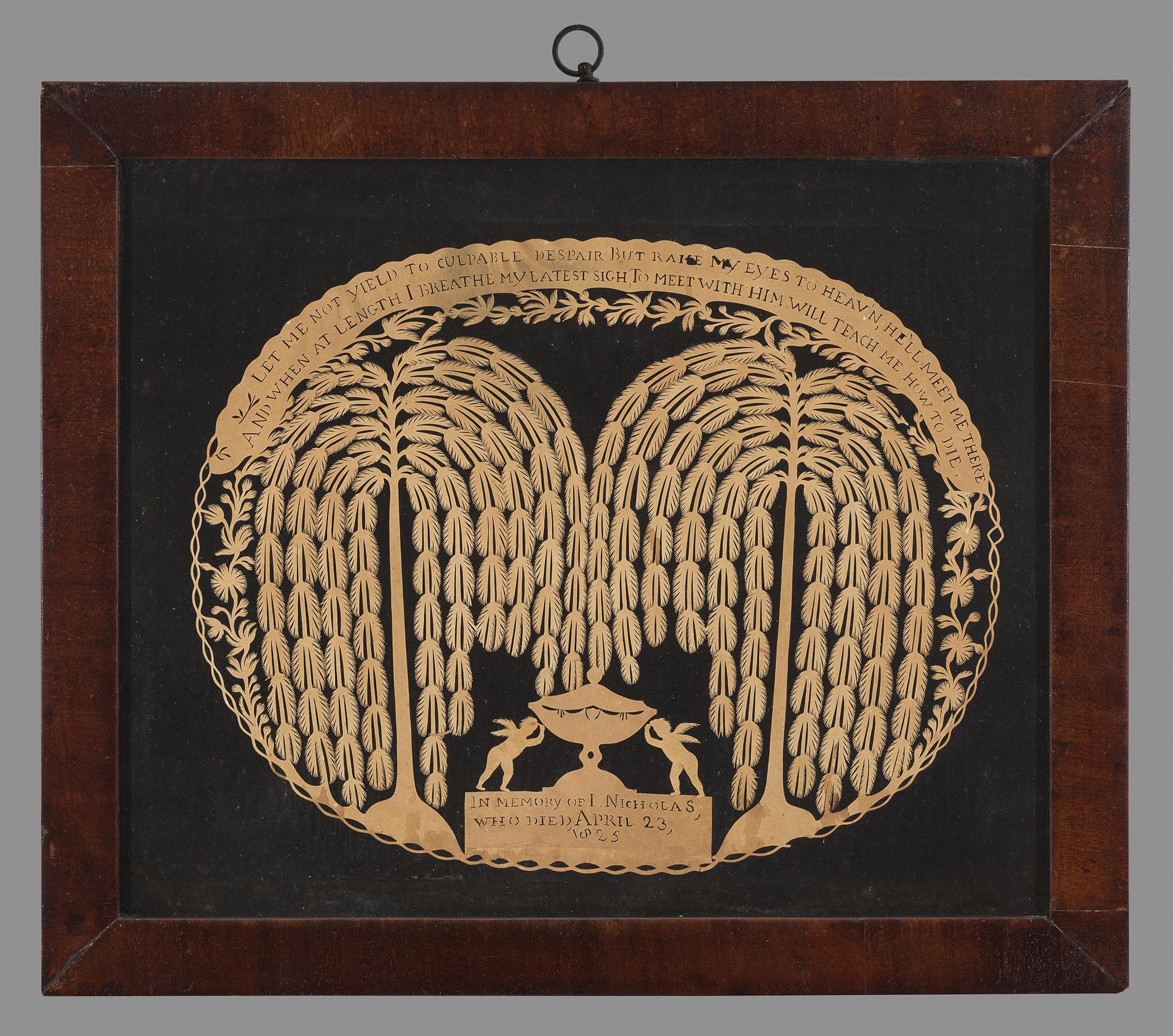 1993.0130 A Cutwork picture, B Frame, view 1