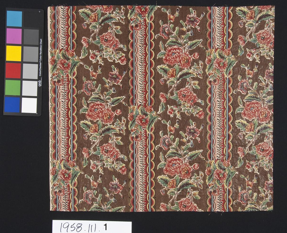1958.0111.001 Textile, printed, view 1