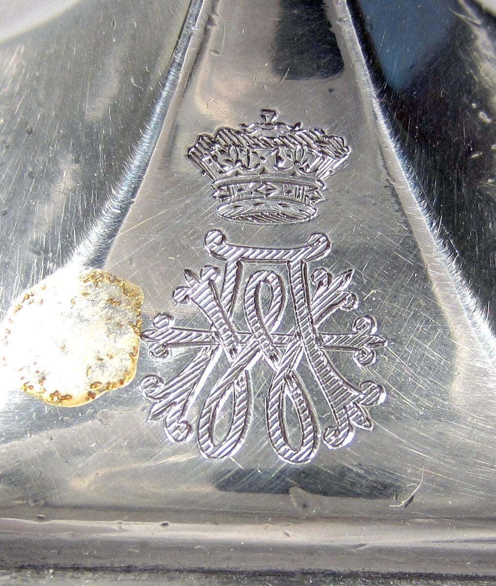 1994.0052.001 Silver Taper Stick engraving