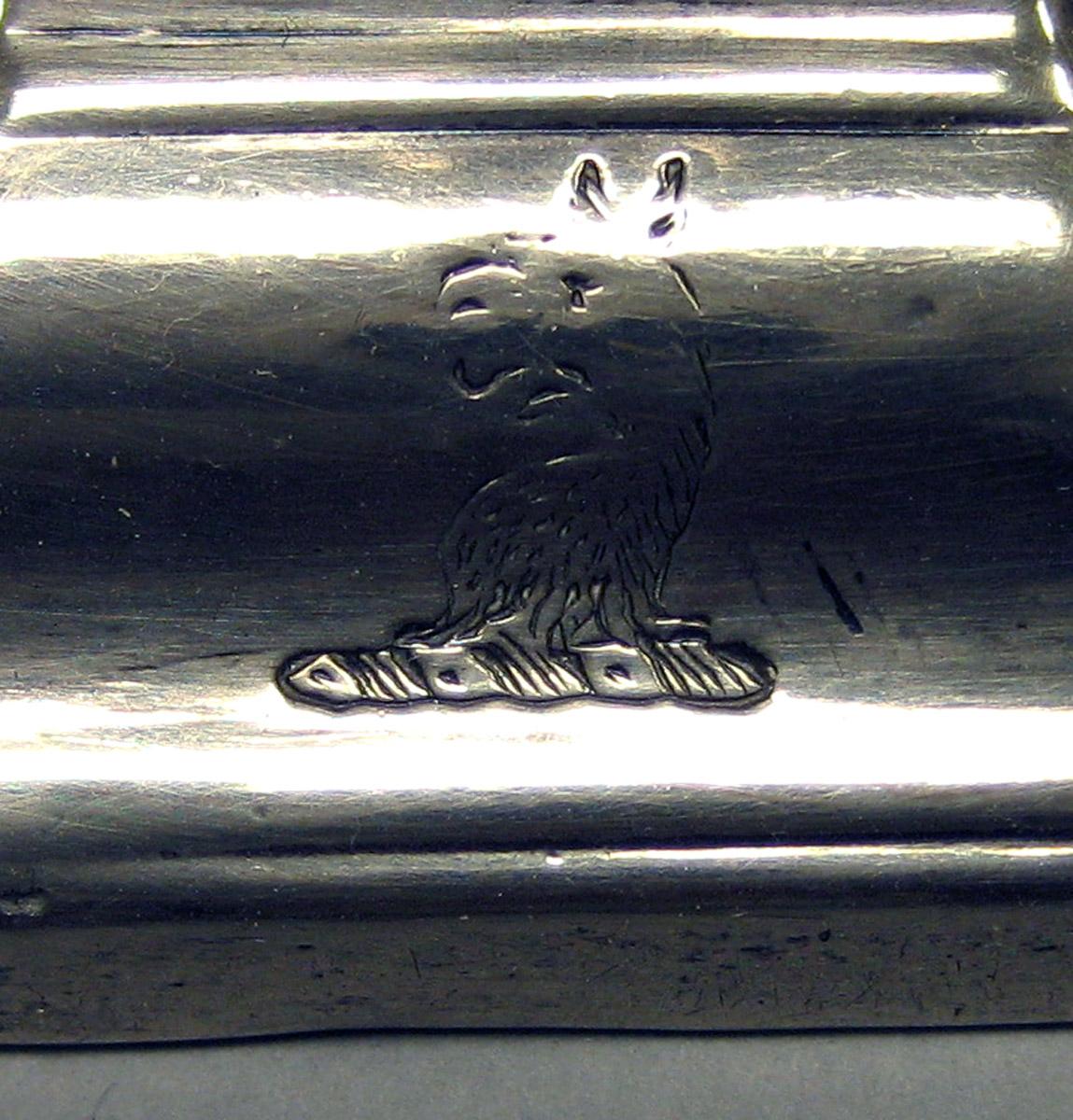1994.0053 Silver Candlestick engraved decoration