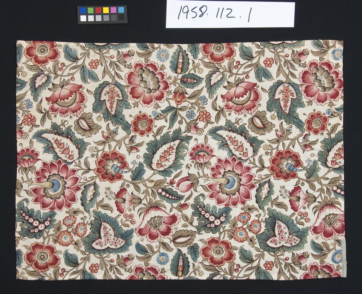 1958.0112.001.001 Textile, printed, view 1
